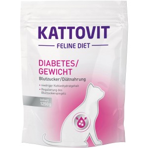 Kattovit Katzen-Nassfutter Diabetes/Gewicht, 1,25kg Packung. Diätfutter zur Blutzuckerregulierung.