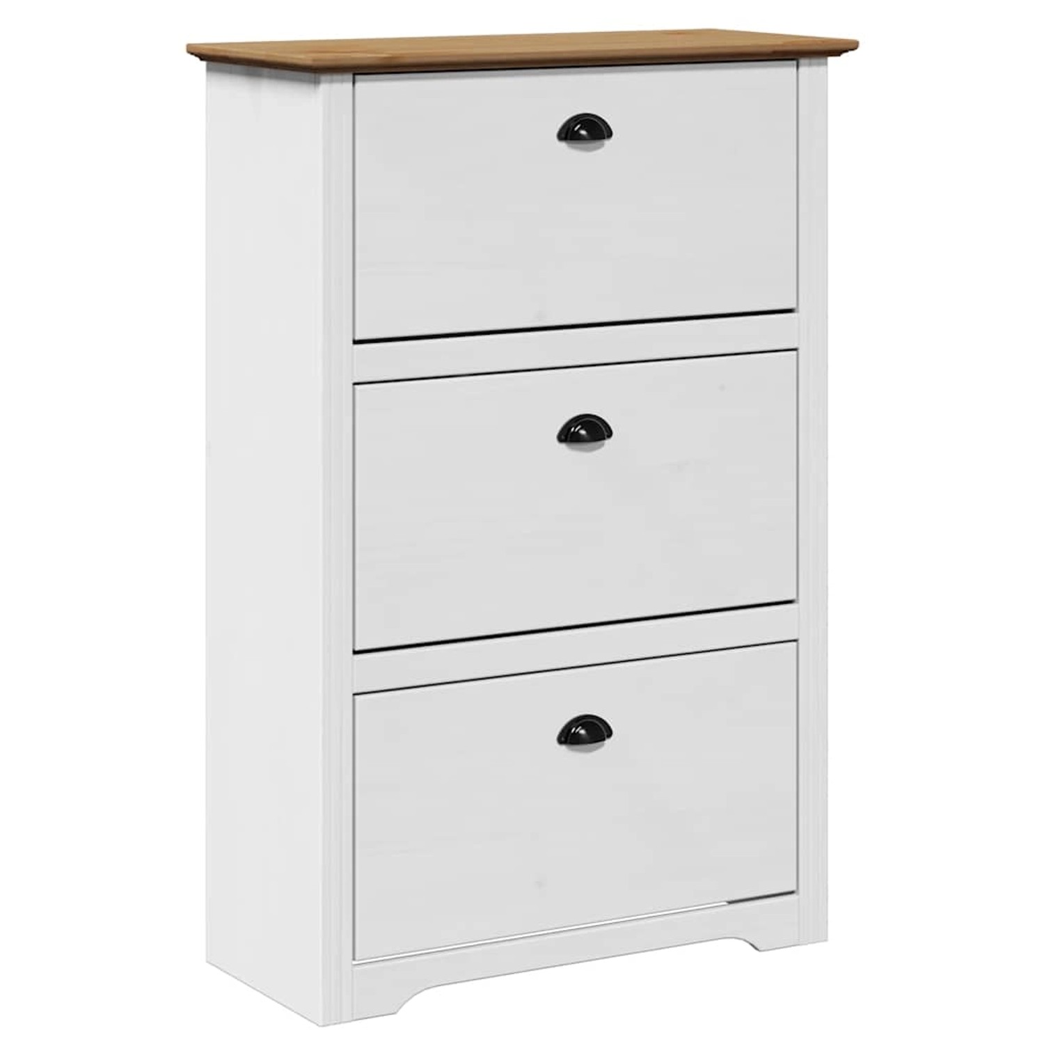 vidaXL Schuhregal BODO Weiß und Braun 80x35x118 cm 4016882 günstig online kaufen