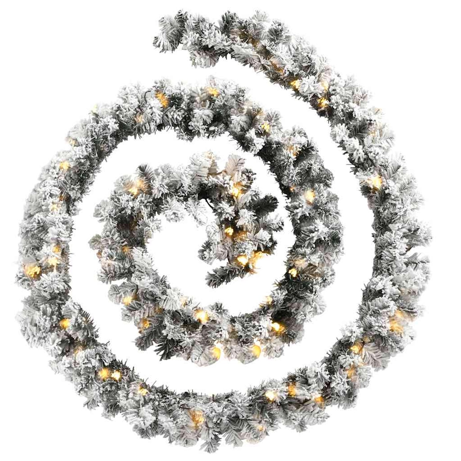 vidaXL Weihnachtsgirlande mit LED-Leuchten Grün 10 m PVC 4019670_4