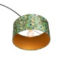 QAZQA Botanische Bogenlampe mit Schwarzem Samt-Schirm Pfauen-Design 50 cm XXL_5