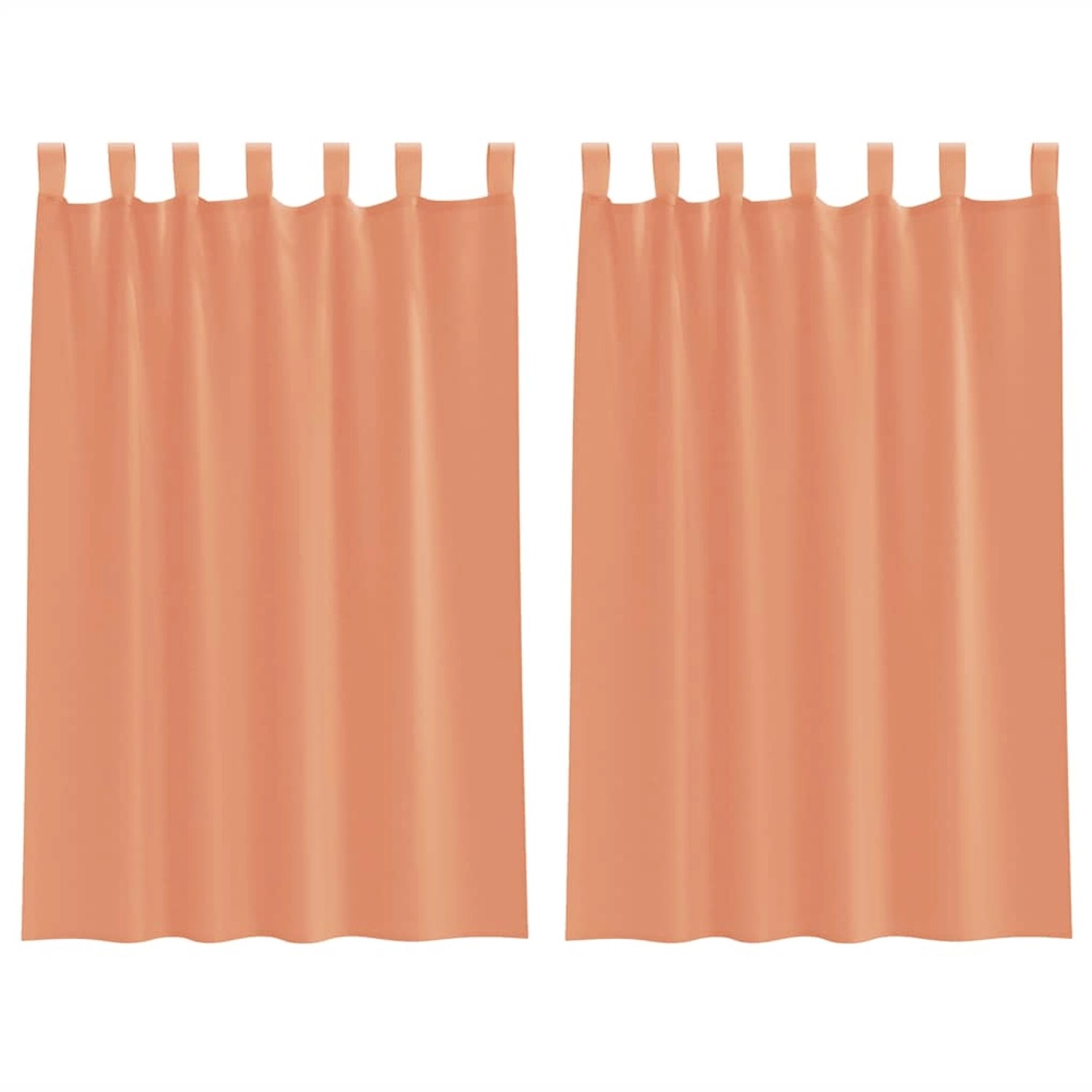 vidaXL Voile Vorhänge mit Schlaufen 2 Stk Terrakottarot 140x175 cm 4102322 günstig online kaufen