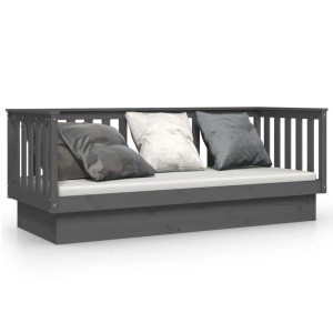 vidaXL Tagesbett Grau 75x190 cm Massivholz Kiefer 821576