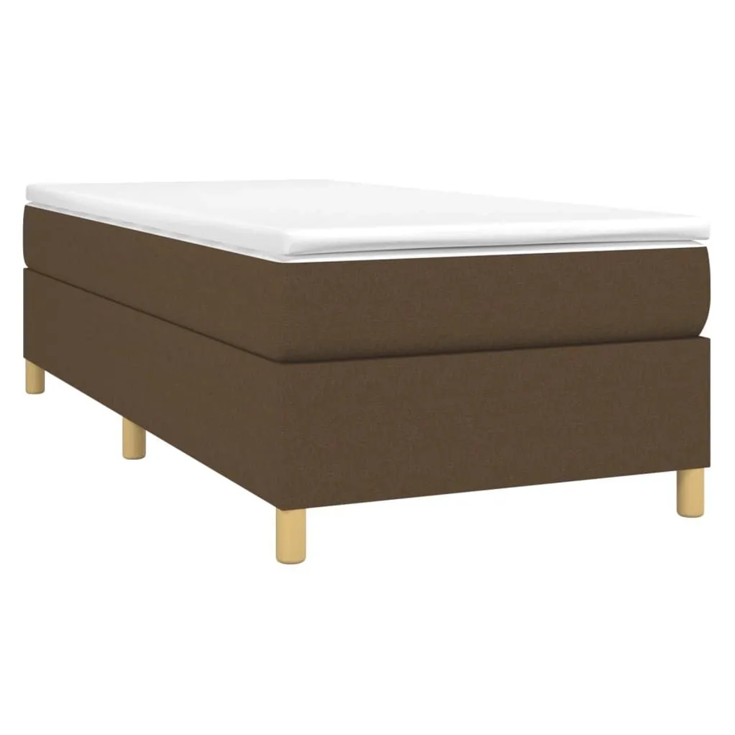 vidaXL Boxspringbett mit Matratze Dunkelbraun 100x200 cm Stoff 3144501 günstig online kaufen
