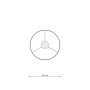 Skizze der Sollux Lighting Pendelleuchte Princess 40, Durchmesser 40 cm.