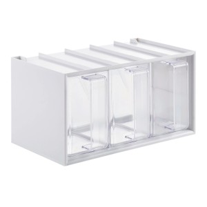SOTECH Schüttenkasten 267 x 146 x 150 mm mit 3 Schütten Glasklar