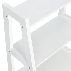 Weißes Zeller Standregal mit 4 Ablagen aus MDF, 43x32x90 cm, für Bad, Küche oder Wohnbereich.