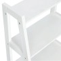 Weißes Zeller Standregal mit 4 Ablagen aus MDF, 43x32x90 cm, für Bad, Küche oder Wohnbereich.