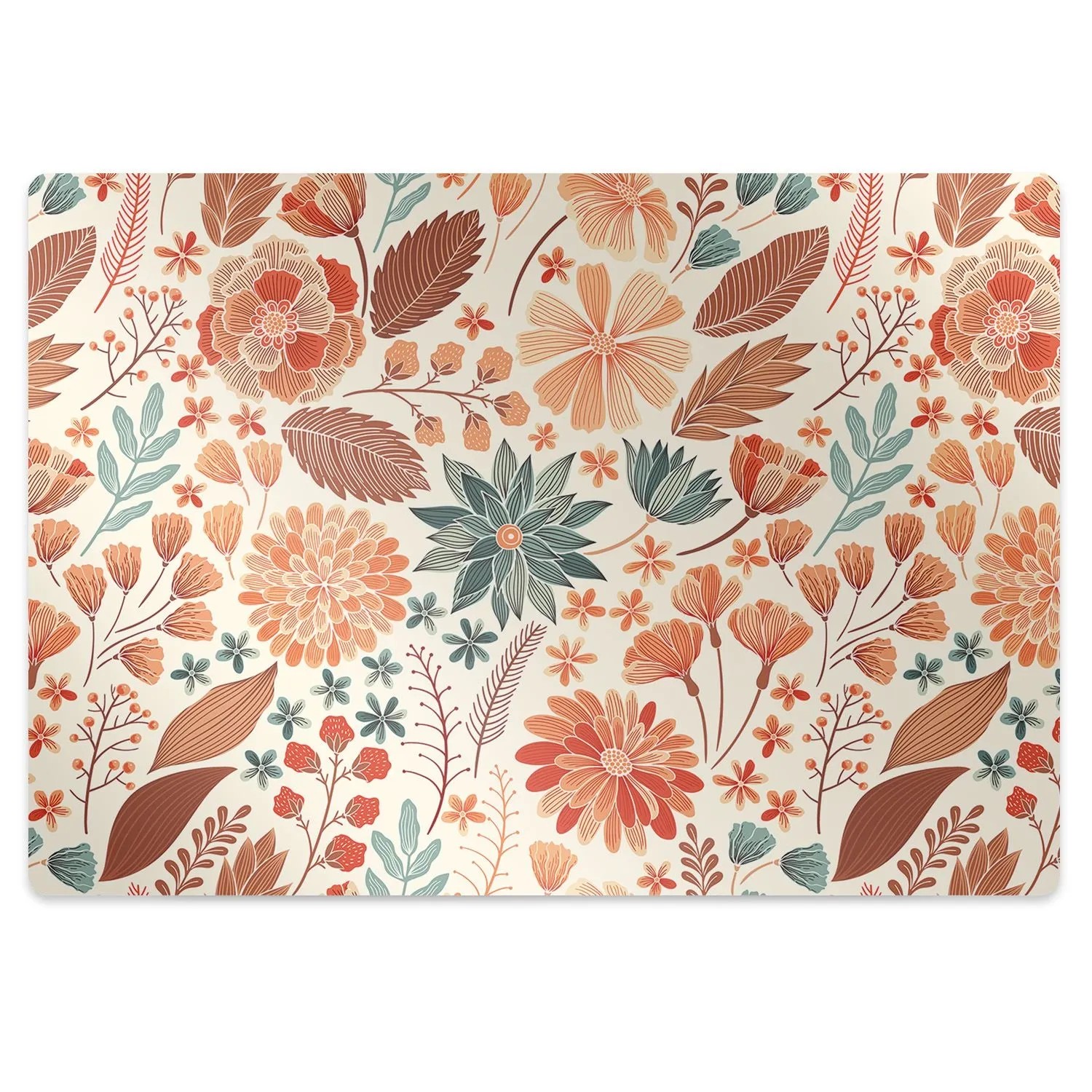 Tulup Bodenschutzmatte Künstlerische Blumen Bürostuhlmatte 140x100 cm Rot S günstig online kaufen