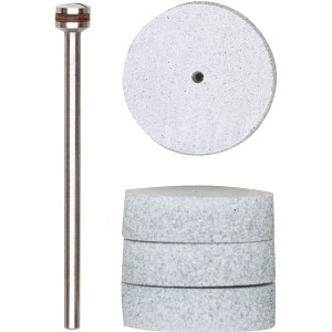 Proxxon Polierscheiben Set, 22mm, 4 Stück mit Träger für Miniaturwerkzeuge.