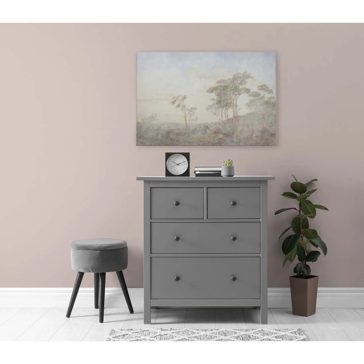 Bricoflor Wandbild Mit Landschaft 90 X 60 Cm Leinwand Mit Gemälde Motiv Vin günstig online kaufen