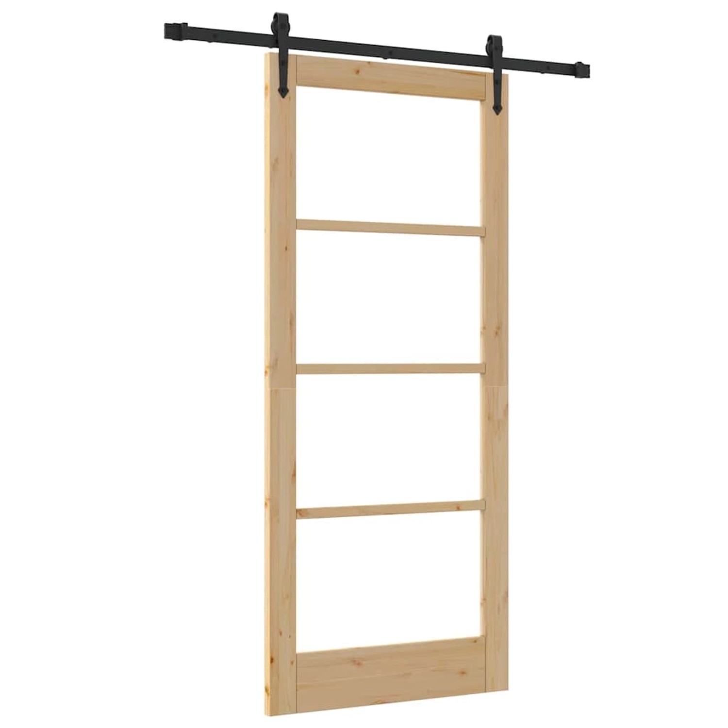 vidaXL Schiebetür ORKDAL Braun 86 x 198,5 cm Holz und Metall 3332451 günstig online kaufen