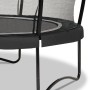 Detailansicht: Schwarzes EXIT Allure Classic Gartentrampolin Ø 305 cm mit Sicherheitsnetz.