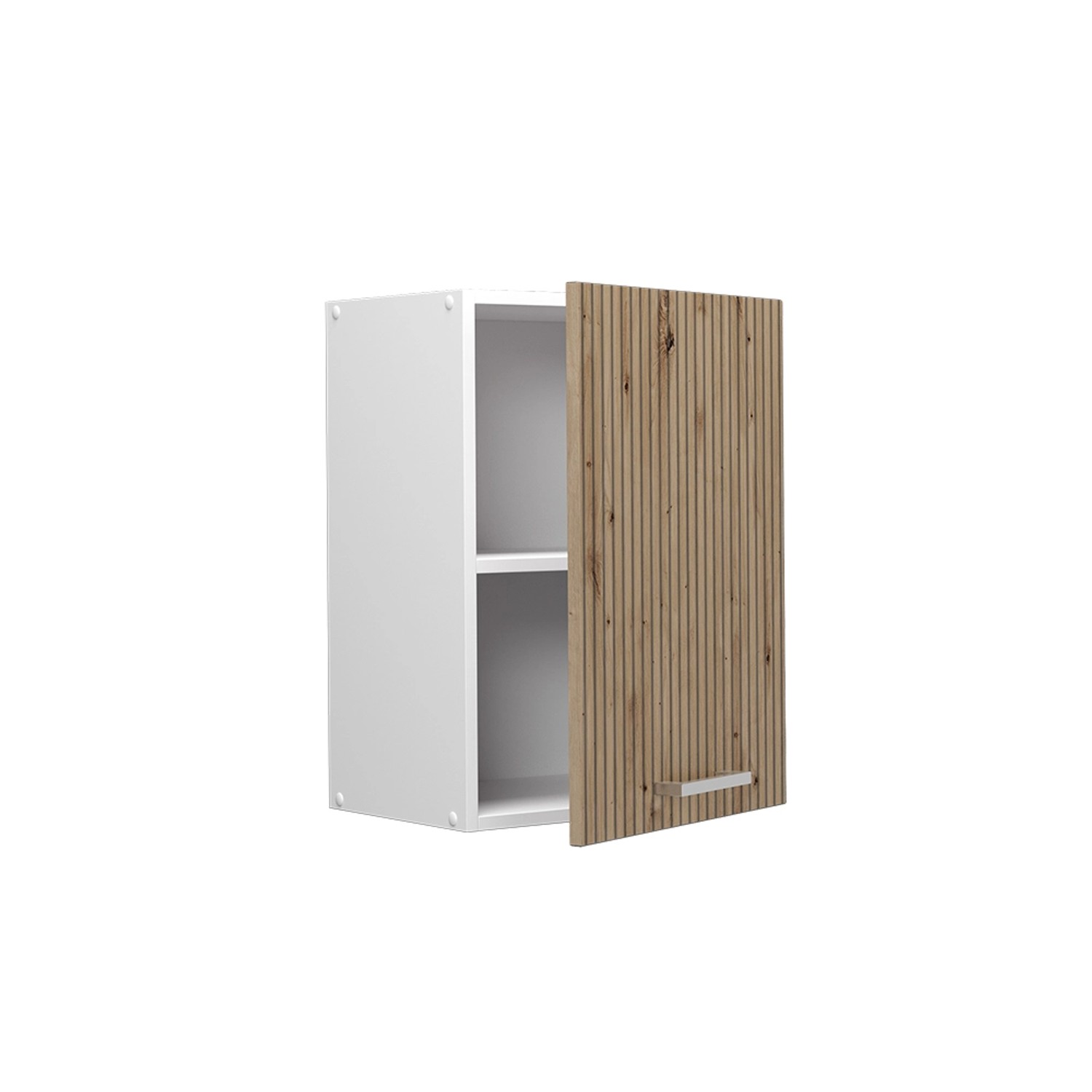 Vicco Hängeschrank R-Line in Artisan Eiche/Weiß, 45 cm breit. Küchenschrank mit Tür und zwei Fächern.