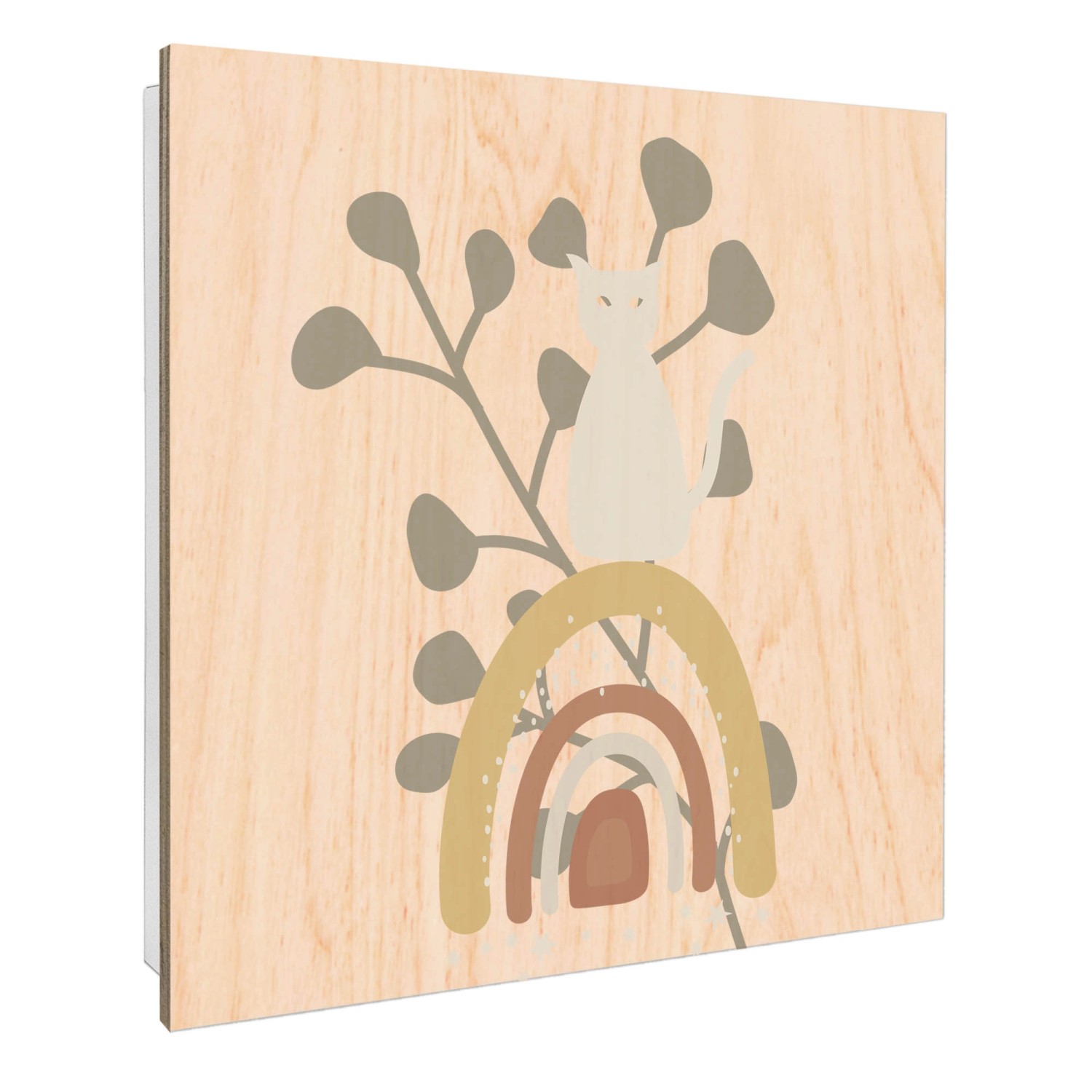 Banjado Großer Schlüsselbox Holz 30x30cm Weiß Scharnier Rechts 50 Haken Sch günstig online kaufen