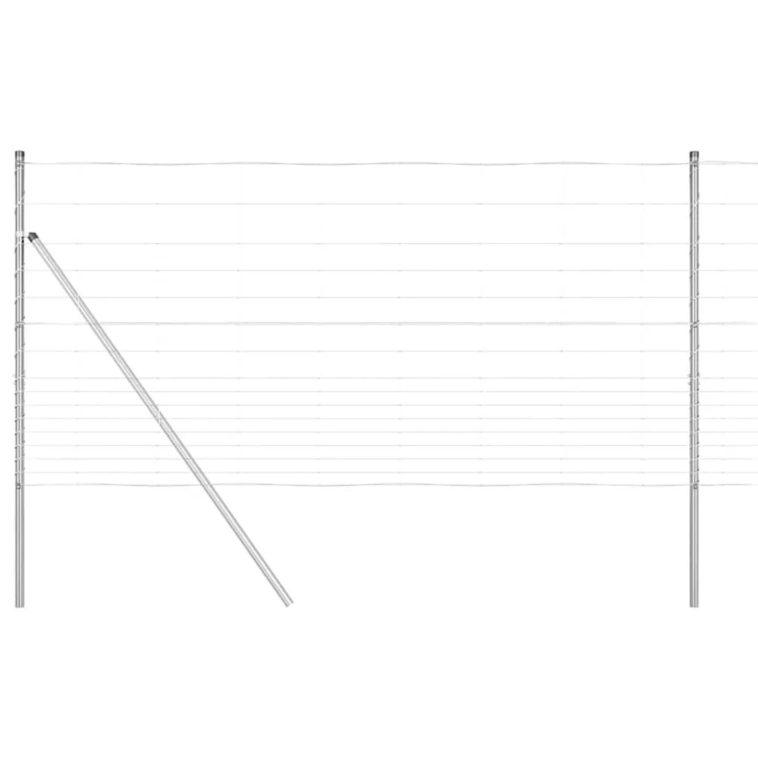 vidaXL Zaunpfosten Galvanisiert 25 x 1,2 m Stahl 3351347 günstig online kaufen