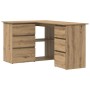 vidaXL Eckschreibtisch Artisan-Eiche 145x100x76 cm Holzwerkstoff 855963