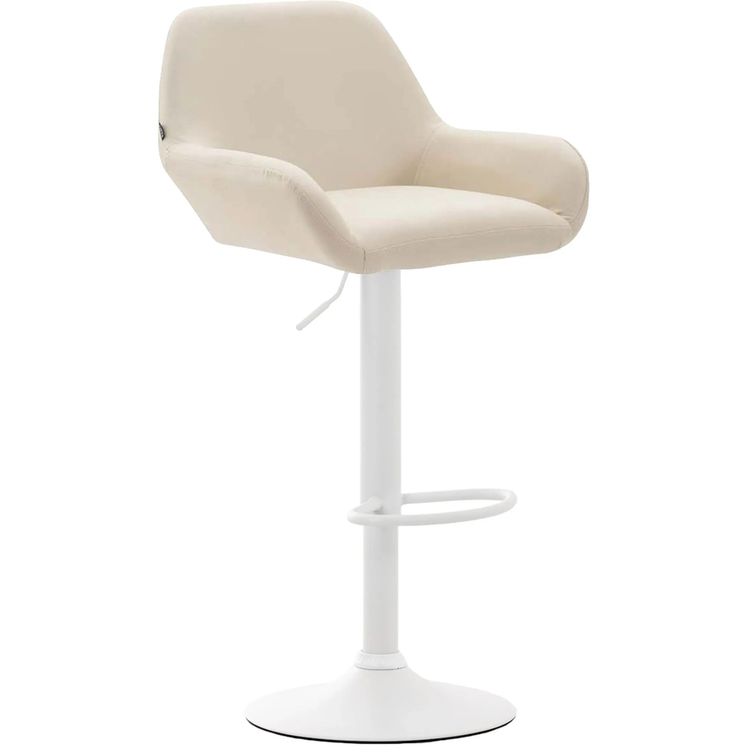 CLP Barhocker Braga Kunstleder Creme/Weiß