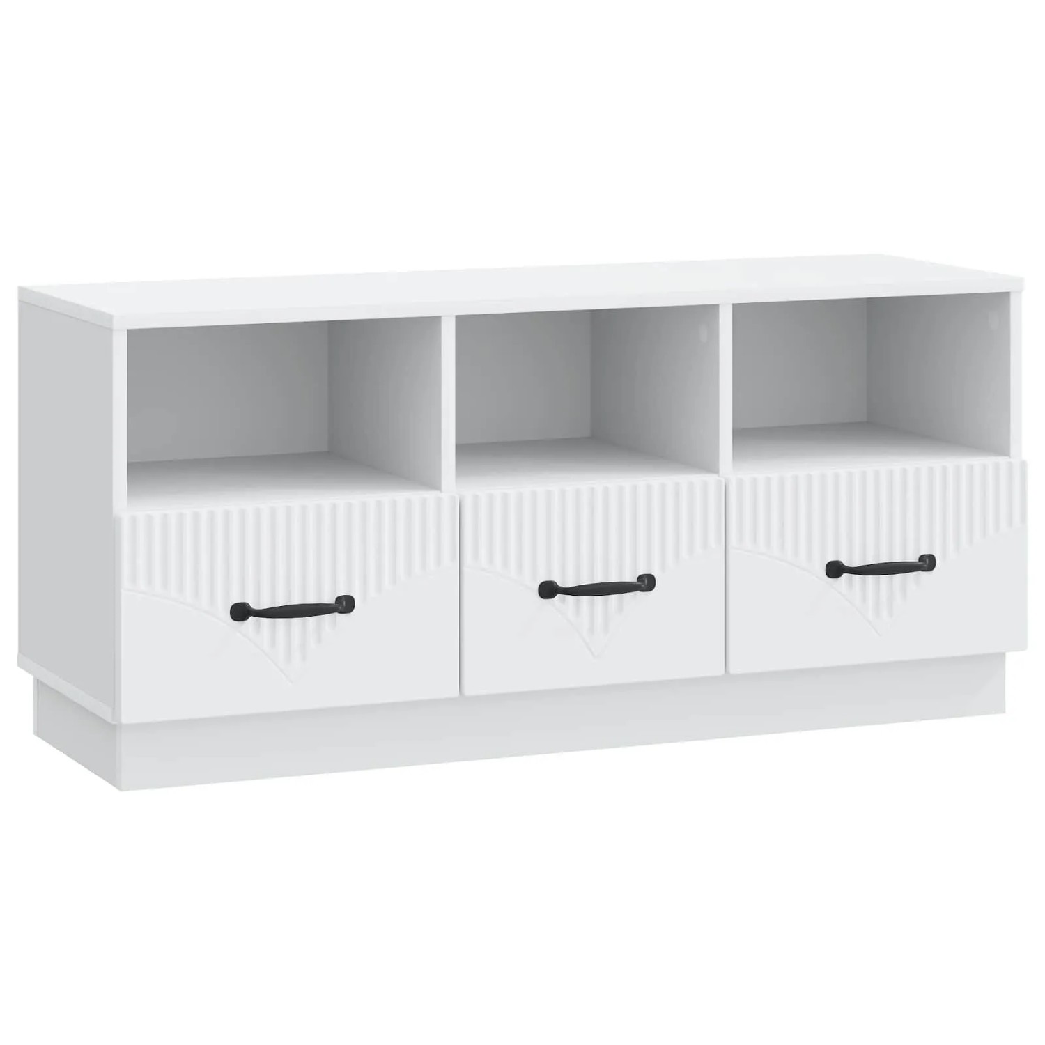 vidaXL TV-Schränk mit Schubladen Weiß 102 x 34,5 x 47 cm Holzwerkstoff 895365