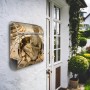 Banjado Design Briefkasten Silber Pulverbeschichtet 39x47x14cm 2 Schlüssel Mit Zeitungsfach Motiv Sitzender Buddha_2