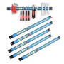Wiltec Magnetleisten 6er Set, 46cm, schwarz-blau. Werkzeughalter für die Wandmontage in der Werkstatt.