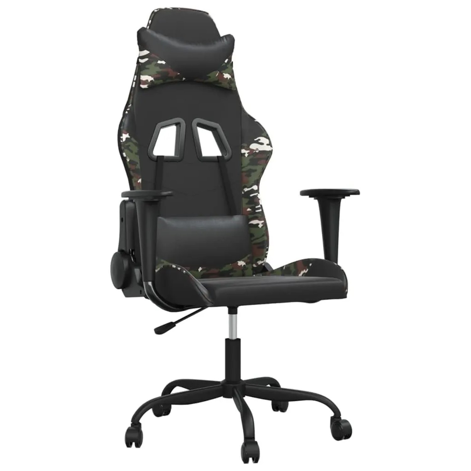 vidaXL Gaming-Stuhl Schwarz und Tarnfarben Kunstleder 3143652