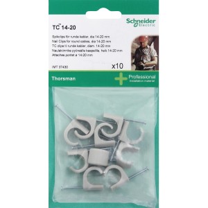 Schneider Electric Nagelschellen, 10 Stk., für Kabeldurchmesser 14-20 mm.