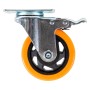 HMF 6710 Schwerlastrollen Bremse Polyurethan 4 Stück 100 mm bis 460 kg Orange_3