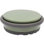 Olivgrüner Wagner Bodentürstopper Big Disk Color aus Stahl mit Gummiring und Anti-Rutsch-Unterlage.