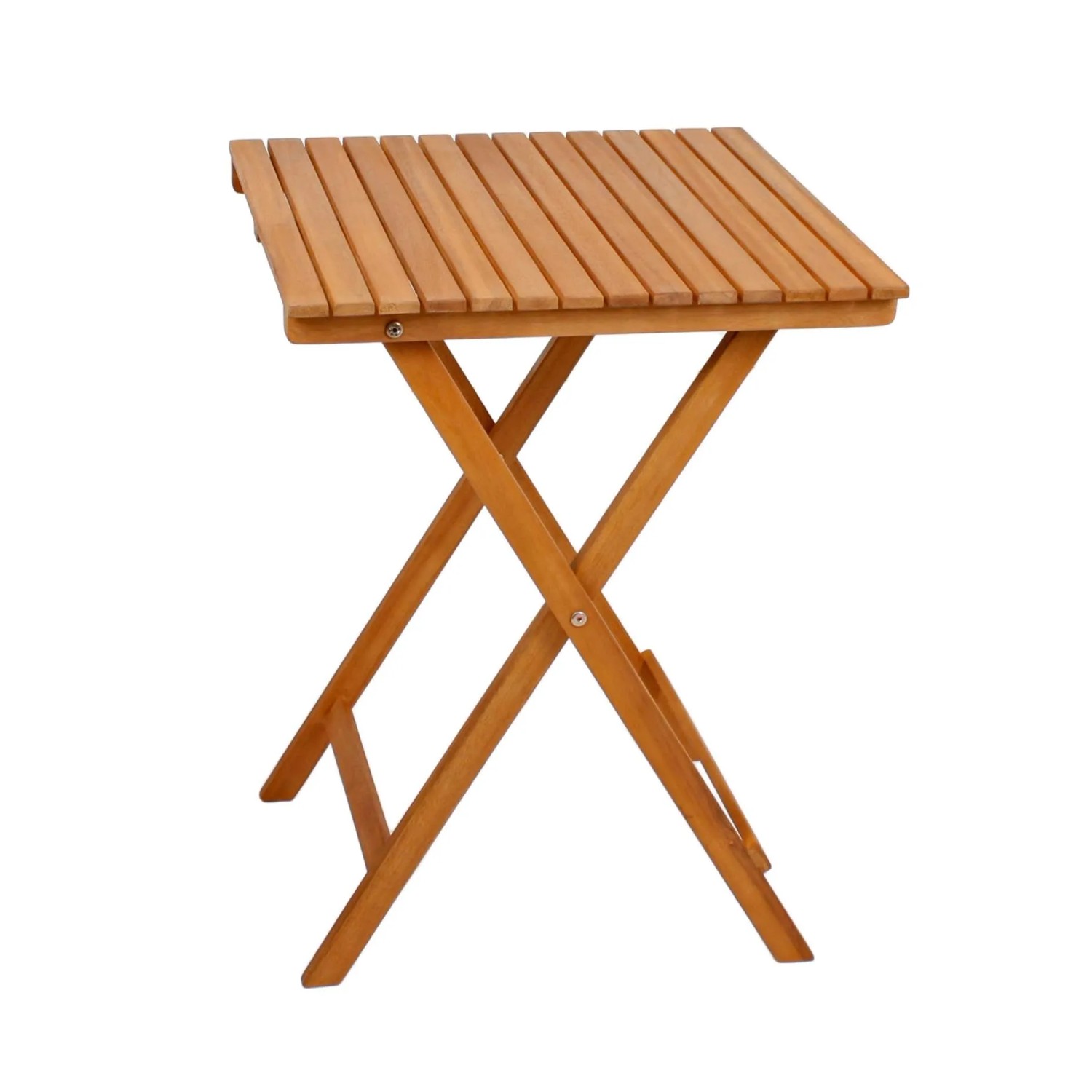 DELUKE Balkontisch AARHUS Akazie Natur 55x55x72cm Gartentisch Balkon-Tisch Kleiner Tisch Terrassentisch Verandatisch