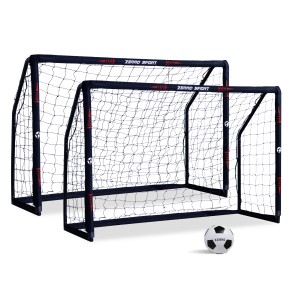 CCLIFE 2er Set Fussballtor mit Torwand 180cm für Garten Training und Spiel für Erwachsene und Kinder 180x60x120cm