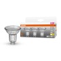 Osram GU10 LED-Leuchtmittel, 4,3 W, warmweiß, 3er-Set. LED Lampe für Wohnräume.