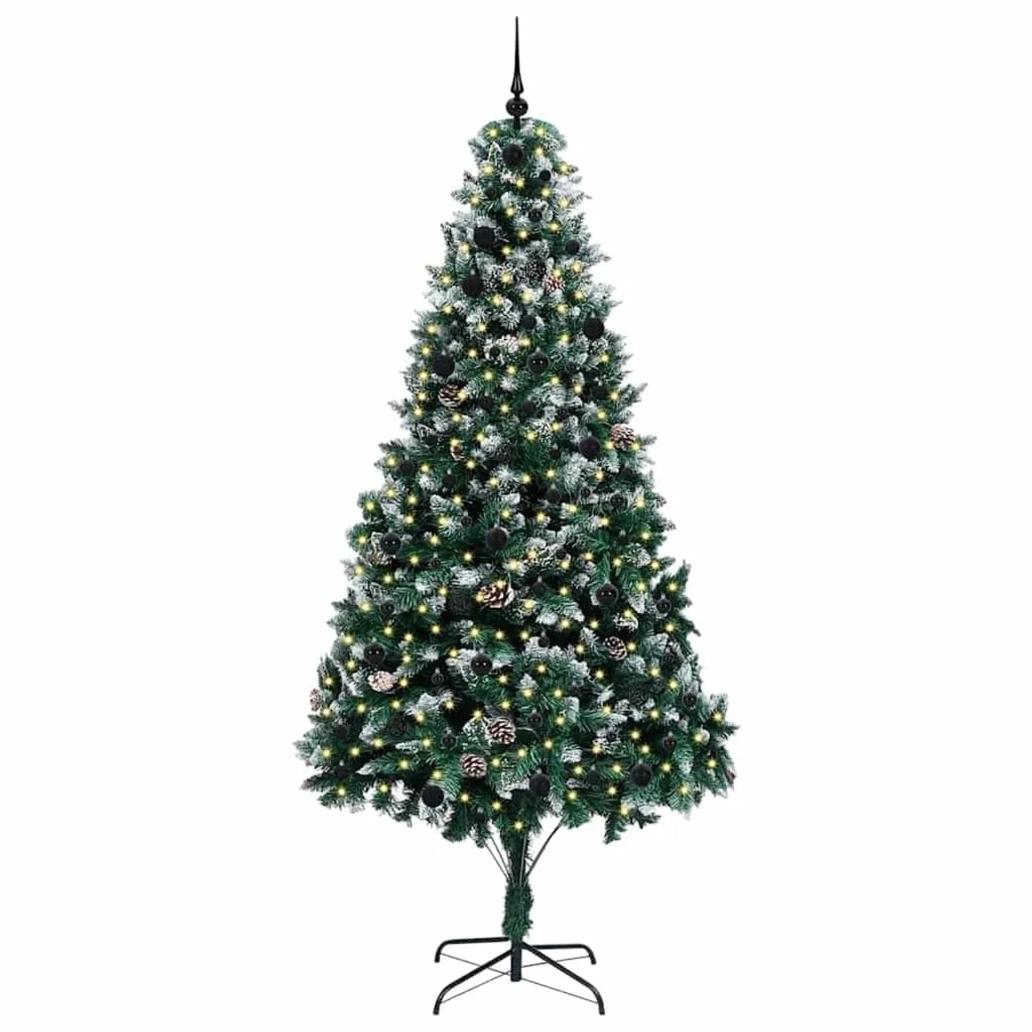 vidaXL Künstlicher Weihnachtsbaum mit 300 LEDs mit Ständer Grün 240 cm 3396283