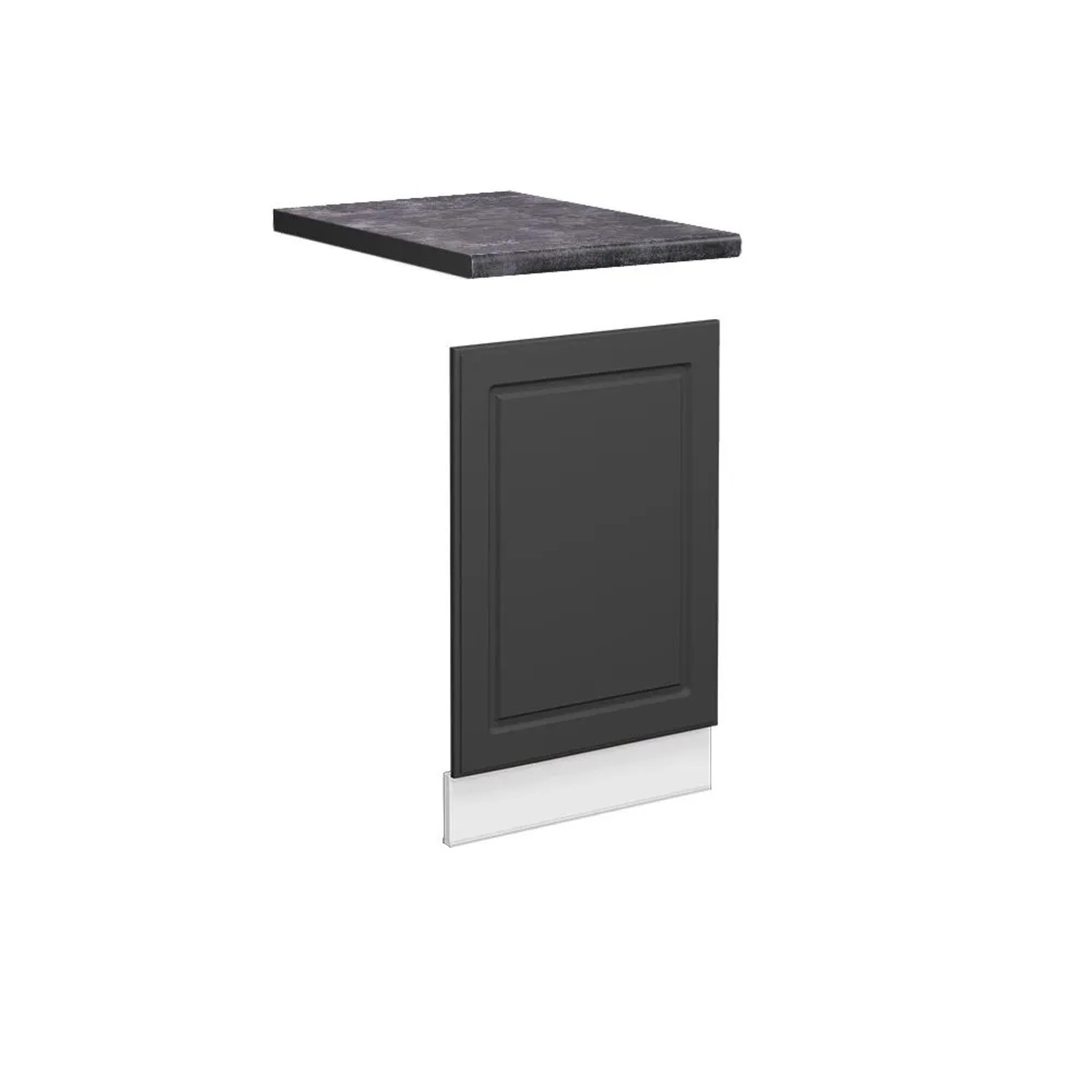 Vicco Frontblende Fame-Line Geschirrspüler Fronttür Anthrazit-Gold Weiß 45 cm AP Anthrazit