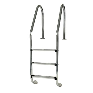 Gre Poolleiter aus Edelstahl für eingelassene Pools mit 3 Stufen.