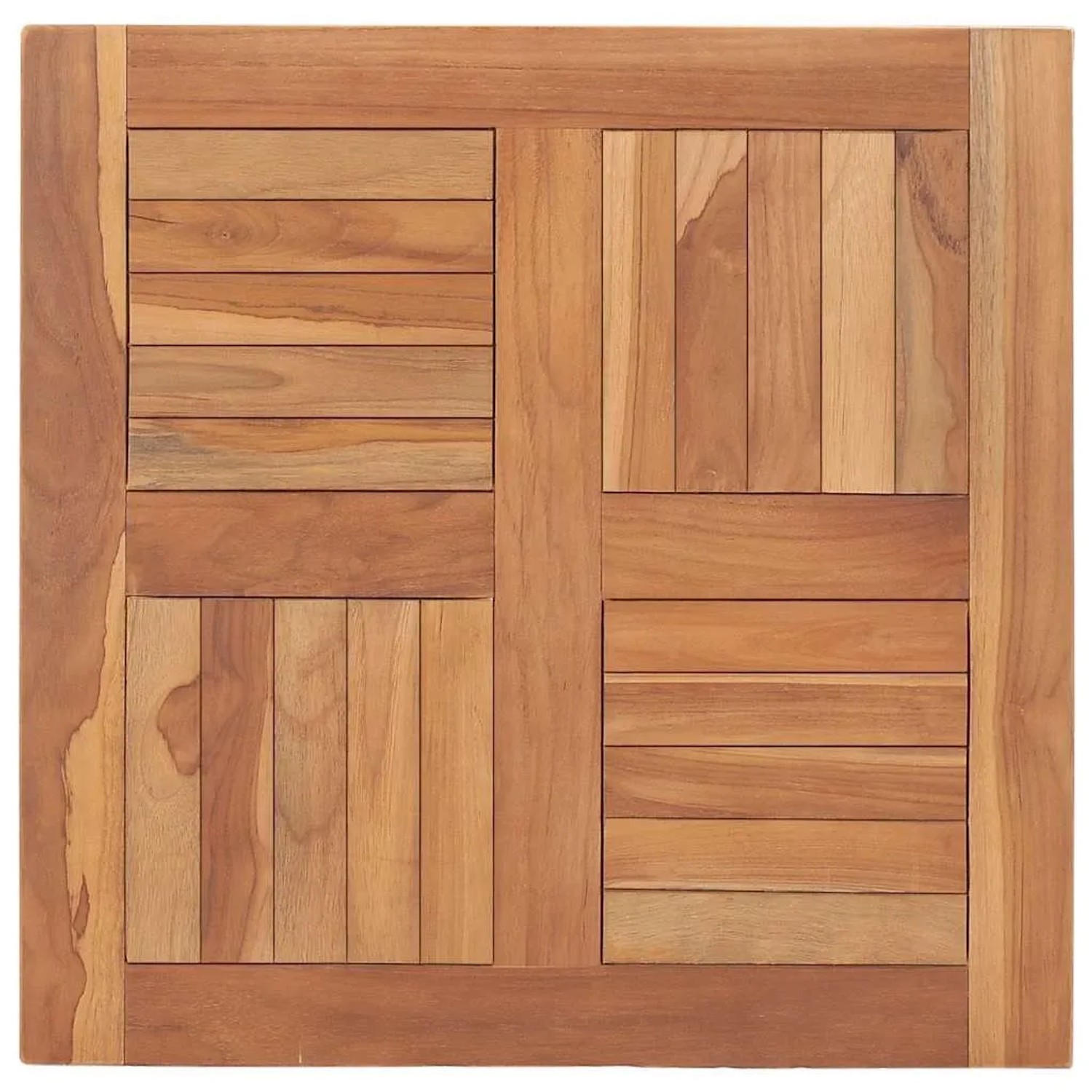 vidaXL Tischplatte Massivholz Teak 60x60x2,5 cm 48988