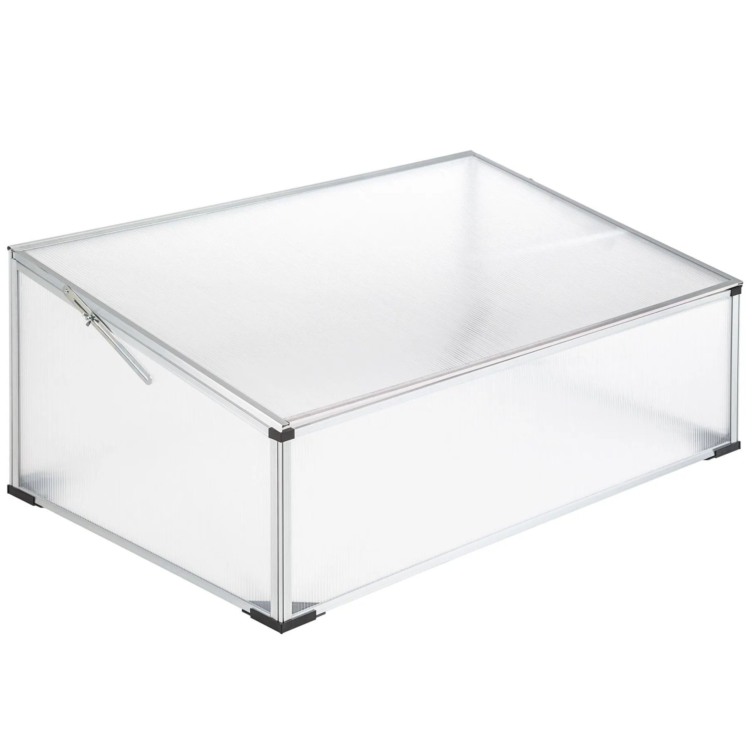 Tectake Doppel Frühbeet  Aus Aluminium Witterungsbeständig 102 x 61 x 41   31 cm 102 x 61 x 31 cm Transparent