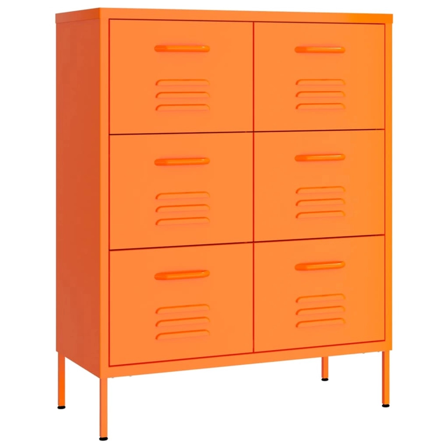 vidaXL Schubladenschrank Orange 80x35x101,5 cm Stahl günstig online kaufen