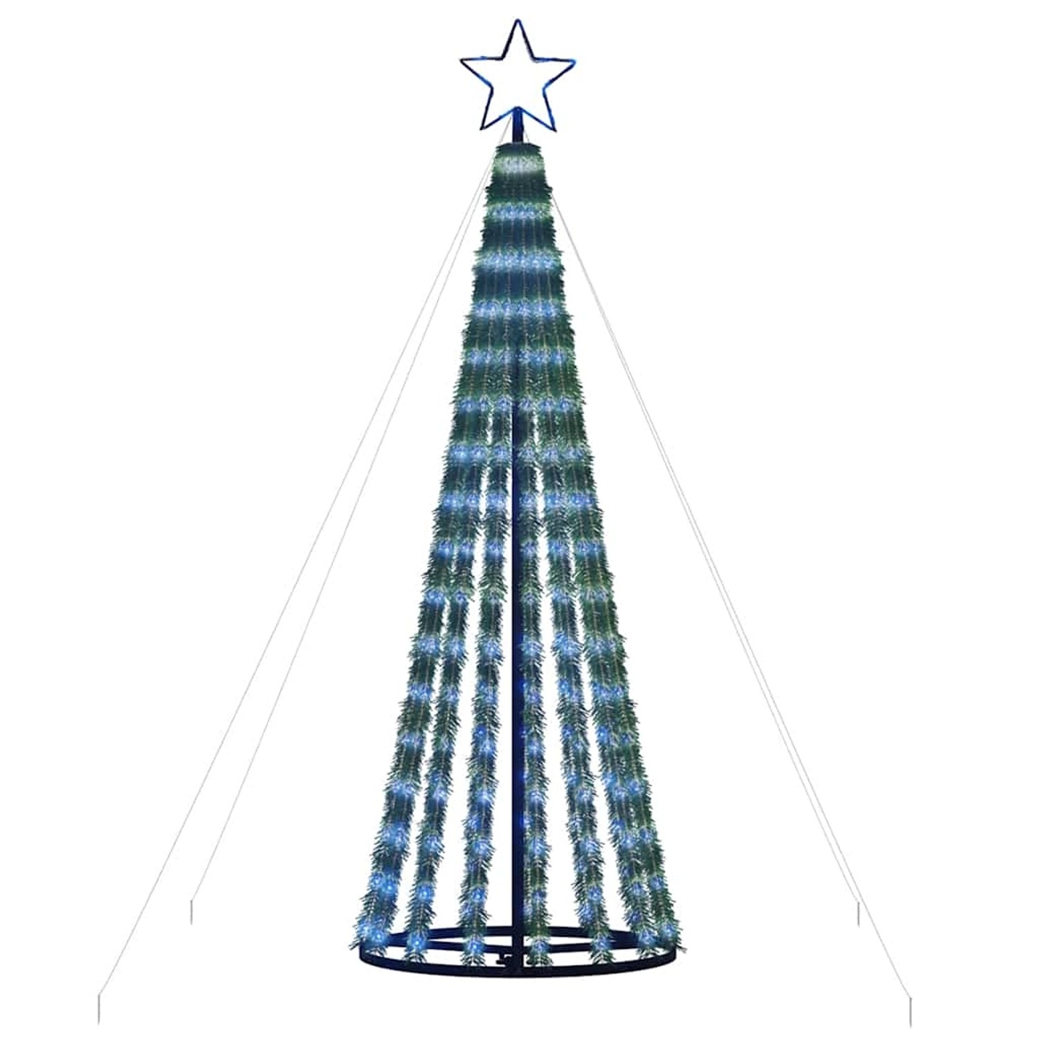 vidaXL LED Weihnachtsbaum 275 LEDs Blau 180 cm 358066