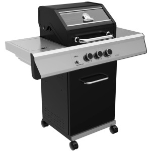 Grillfürst G210E Gasgrill mit 2 Brennern, Hochtemperaturbrenner und Edelstahlrosten.
