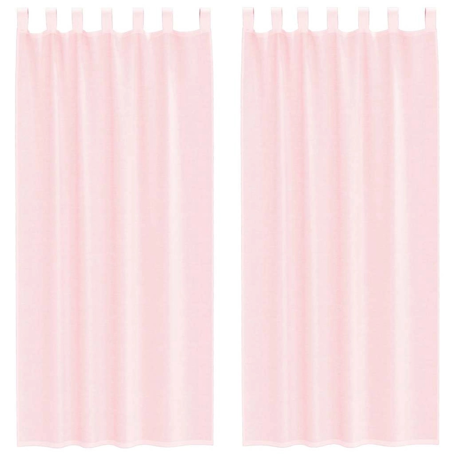 vidaXL Voile Vorhänge mit Schlaufen 2 Stk Hellrosa 140x225 cm 4102278 günstig online kaufen