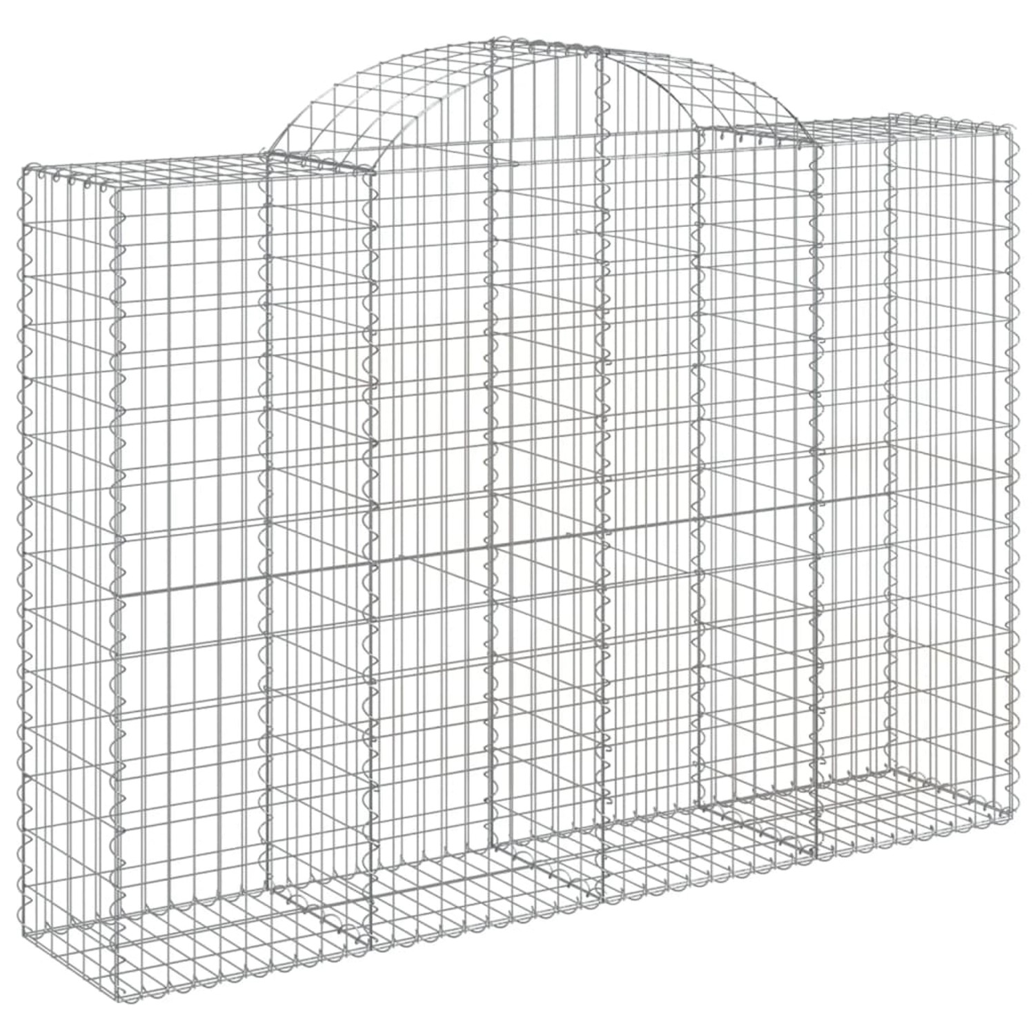 vidaXL Gabionen mit Hochbogen 3 Stk 200x50x140/160cm Eisen 1669112