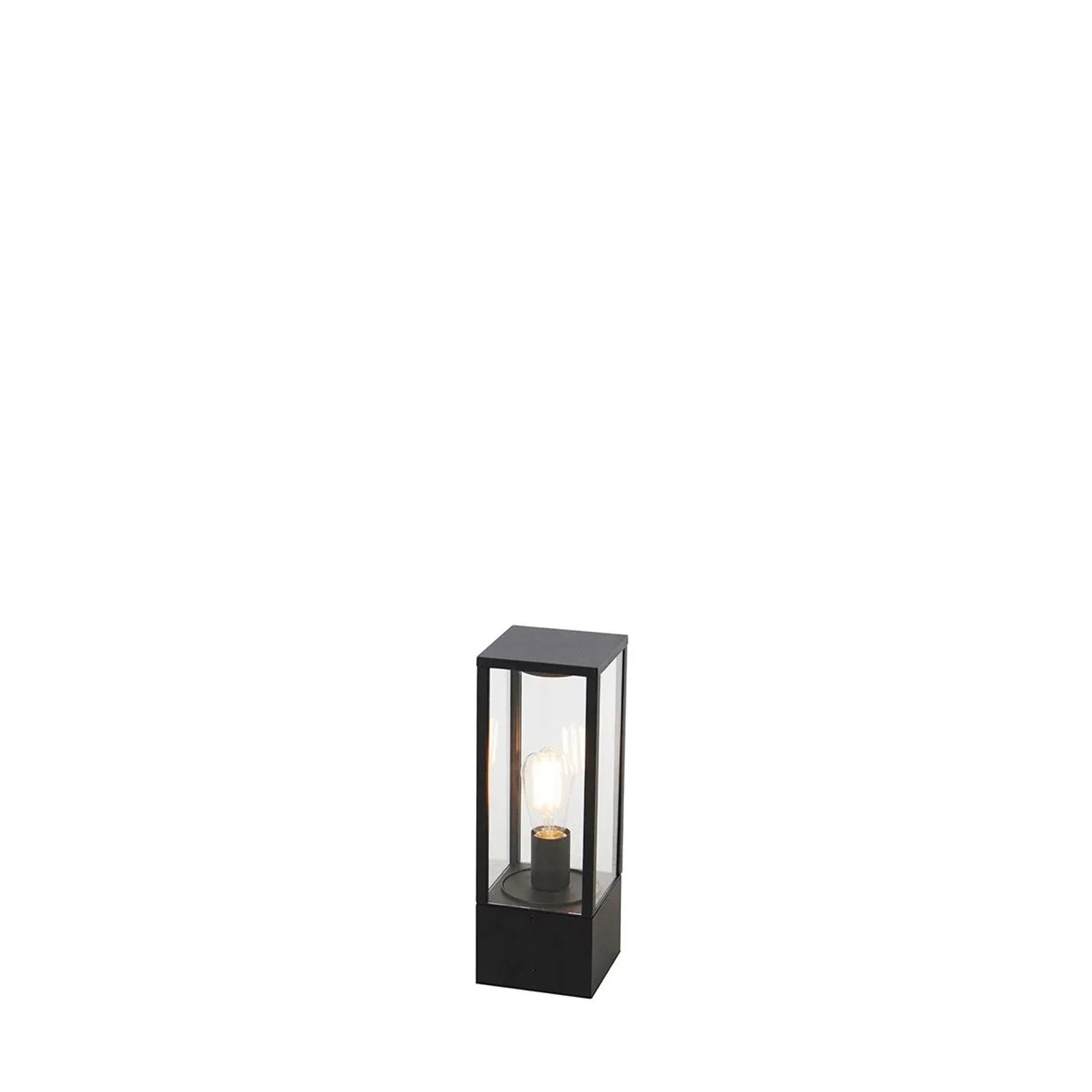 QAZQA Industrielle Außenleuchte Schwarz 40 cm IP44 Charlois