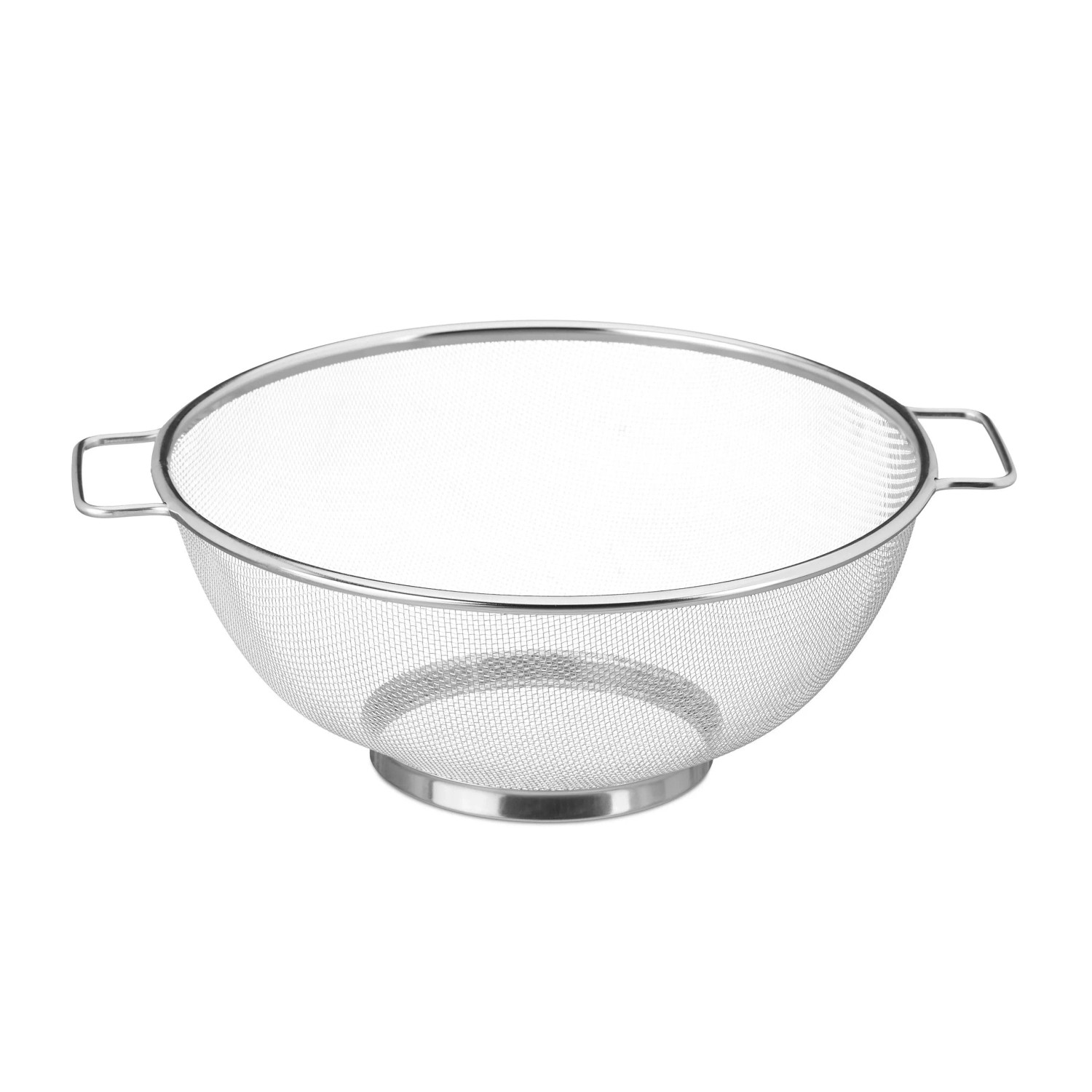 Relaxdays Standsieb Edelstahl Feinmaschig Mit Standfuß 10,7 cm x 26 cm 150 g