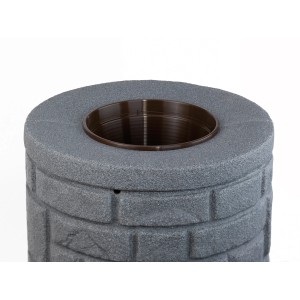 Arves Regentonne Arcado 460 l in Schwarz Granit Optik, Detailansicht.