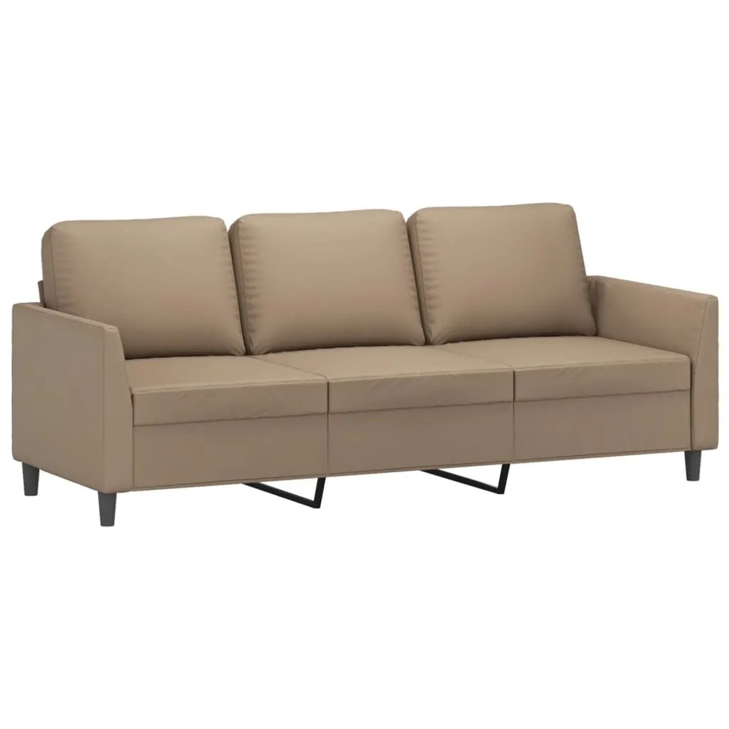 vidaXL 3-Sitzer-Sofa Cappuccino-Braun 180 cm Kunstleder 359342 günstig online kaufen