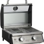 EL Fuego Gasgrill Jesolo, schwarz-silber, mit Edelstahlrost und Thermometer.