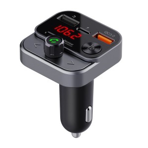 Technaxx FMT1700BT FM-Transmitter für Auto mit USB-Ladefunktion und Bass Boost.