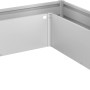 Biohort Belvedere Mini Pflanzbeet, L-Form, Silber-Metallic, ideal für Garten, Balkon und Terrasse.