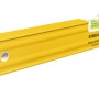 Gelbe Stabila Wasserwaage Typ 80 AS, 60 cm, mit zwei Libellen und roten Endkappen.