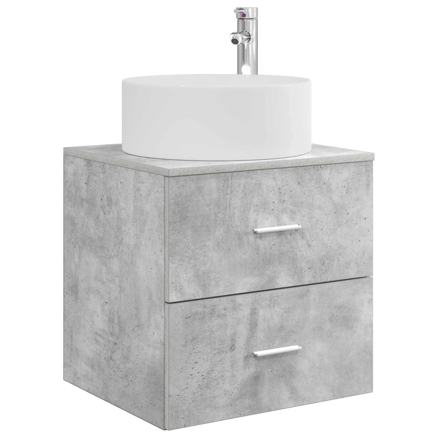 vidaXL Wandmontierte Waschtisch Betongrau 49,5 x 44,5 x 65,5 cm 890321